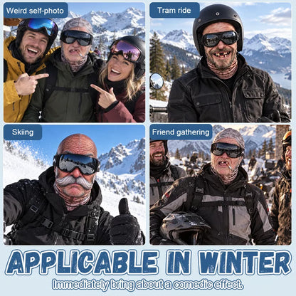 🔥Last Day Only＄9.99🔥Funny Ski Mask with Realistic Face – Funny Winter Party Gear for Outdoor Groups