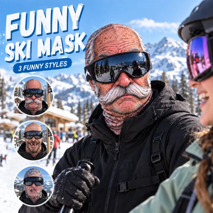 🔥Last Day Only＄9.99🔥Funny Ski Mask with Realistic Face – Funny Winter Party Gear for Outdoor Groups