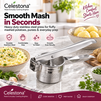 Celestona® SmoothMash Pro Stainless Steel Potato Masher