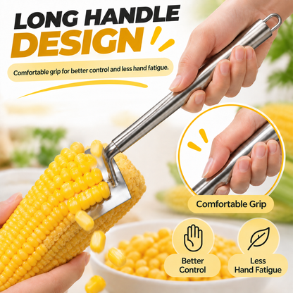 Stainless Steel Long Handle Corn Stripper Tool 💝