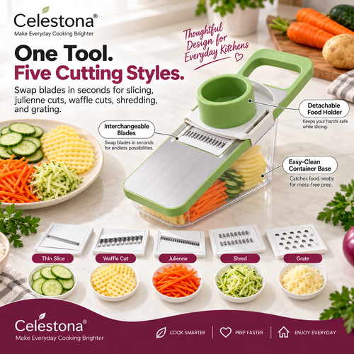 Celestona® MultiPrep 5-in-1 Vegetable Slicer