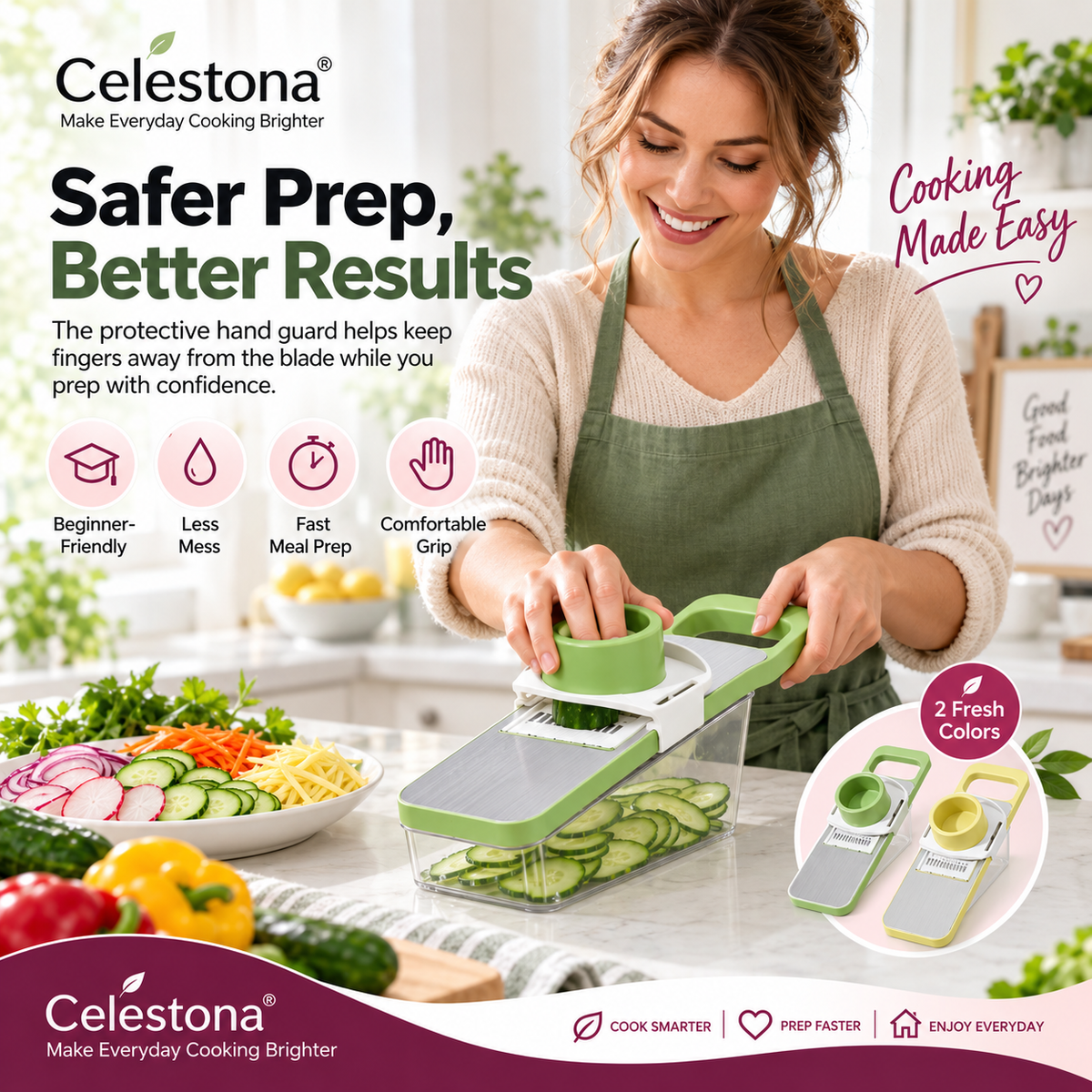 Celestona® MultiPrep 5-in-1 Vegetable Slicer