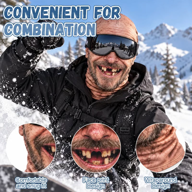 🔥Last Day Only＄9.99🔥Funny Ski Mask with Realistic Face – Funny Winter Party Gear for Outdoor Groups