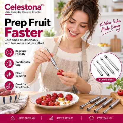 Celestona® CoreMaster 4-Piece Fruit Corer Set