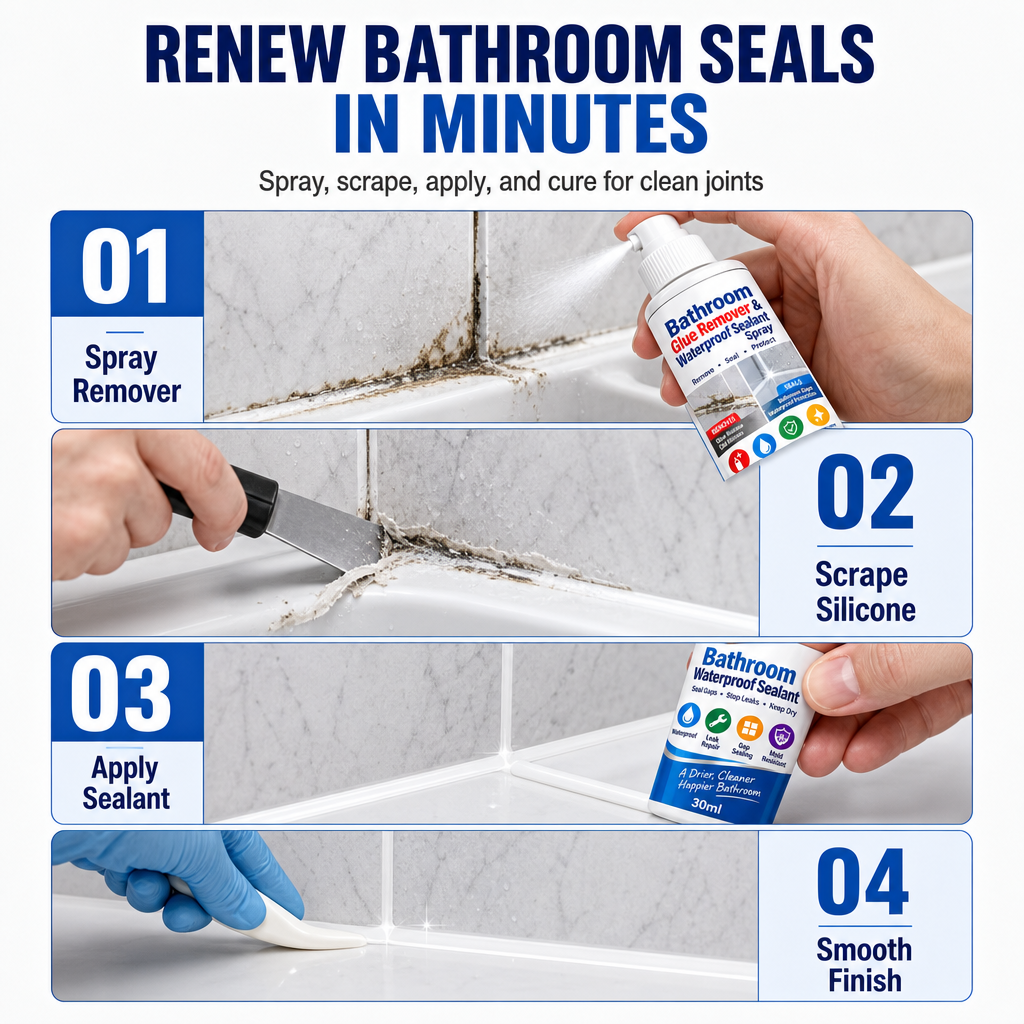 Bathroom Caulk Remover & Waterproof Sealant Kit