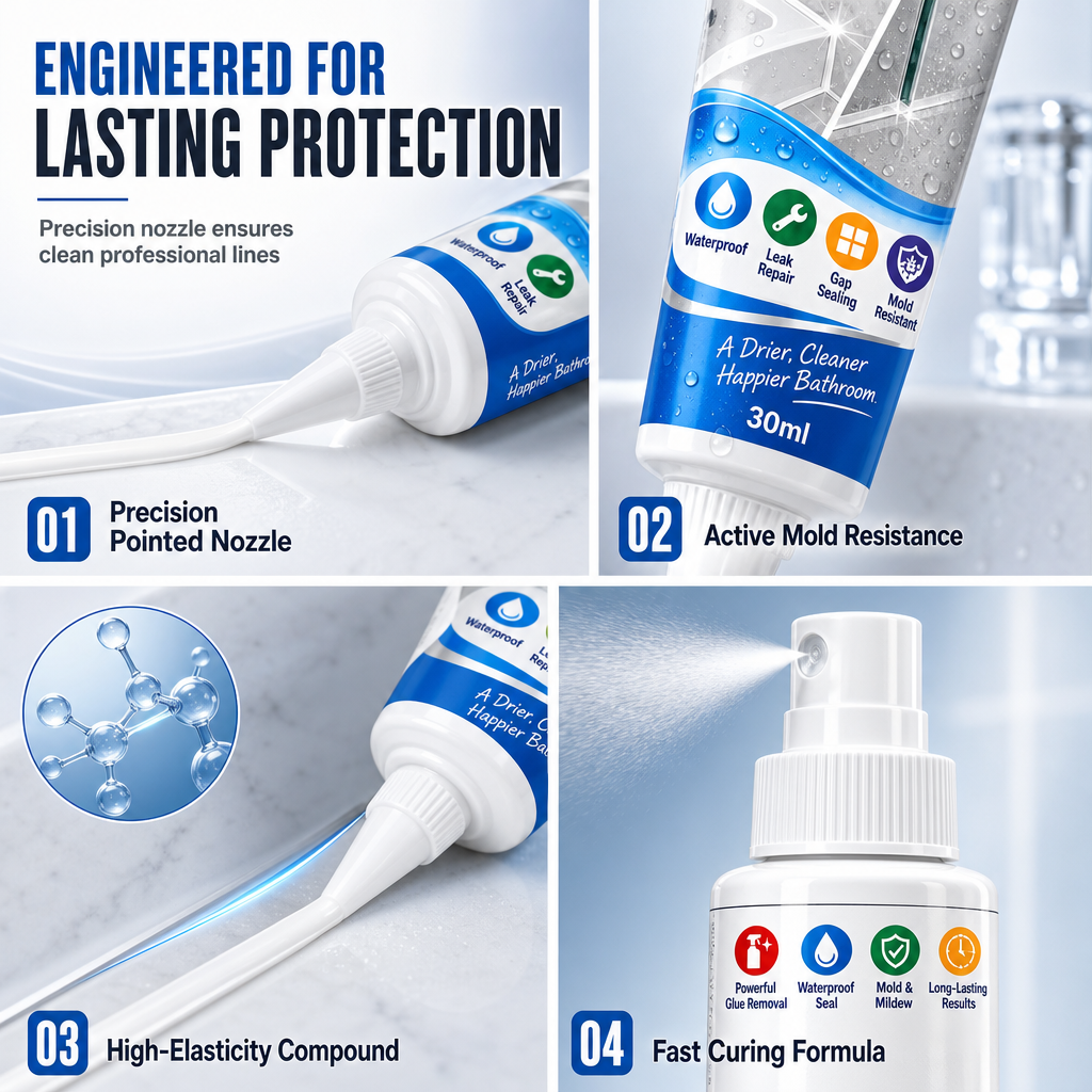 Bathroom Caulk Remover & Waterproof Sealant Kit