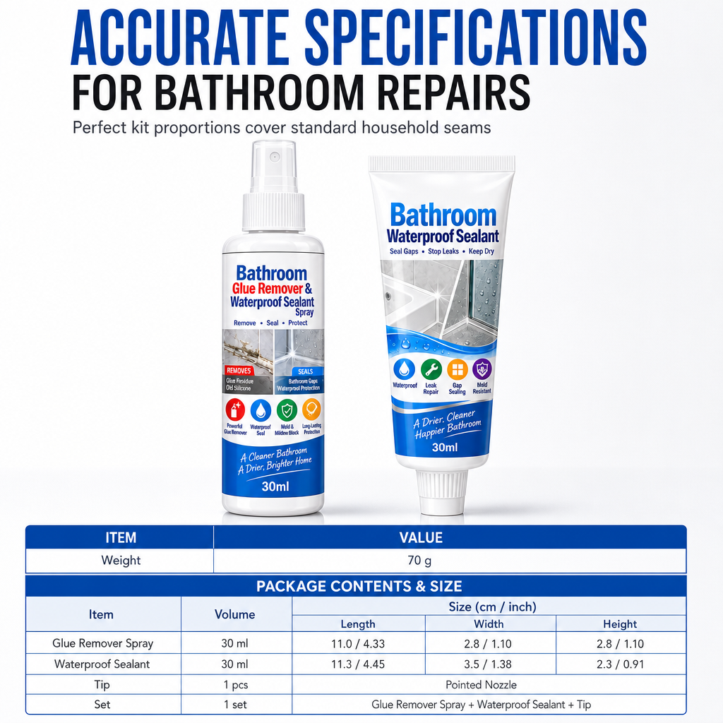 Bathroom Caulk Remover & Waterproof Sealant Kit