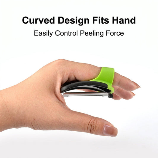 🥕 2Pcs Palm Hand Vegetable Peeler | Non-slip Rubber Finger Grips